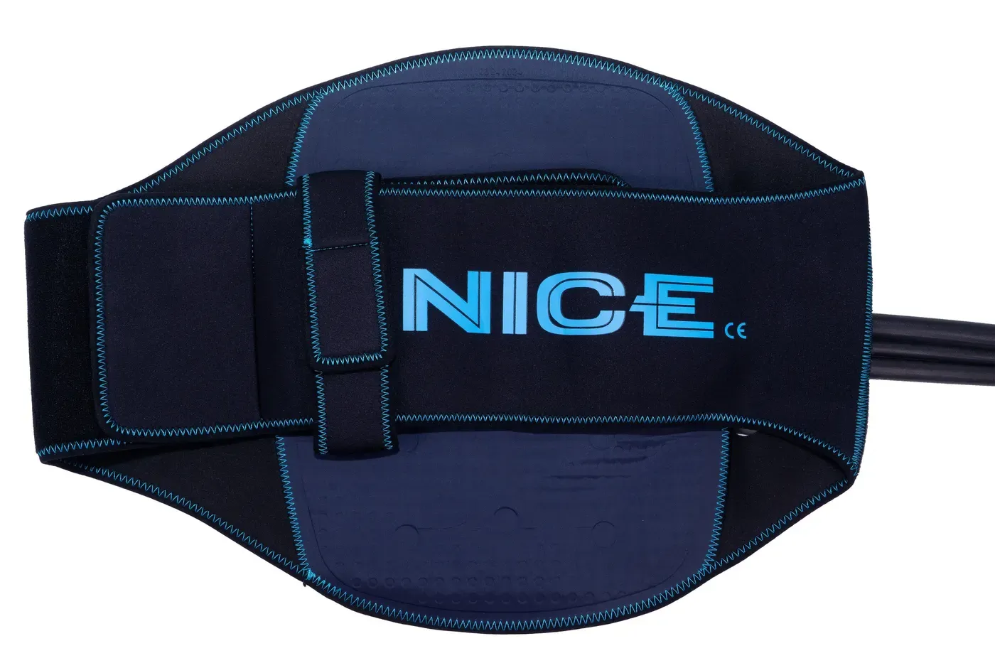 The NICE lumbar wrap with straps, laid flat